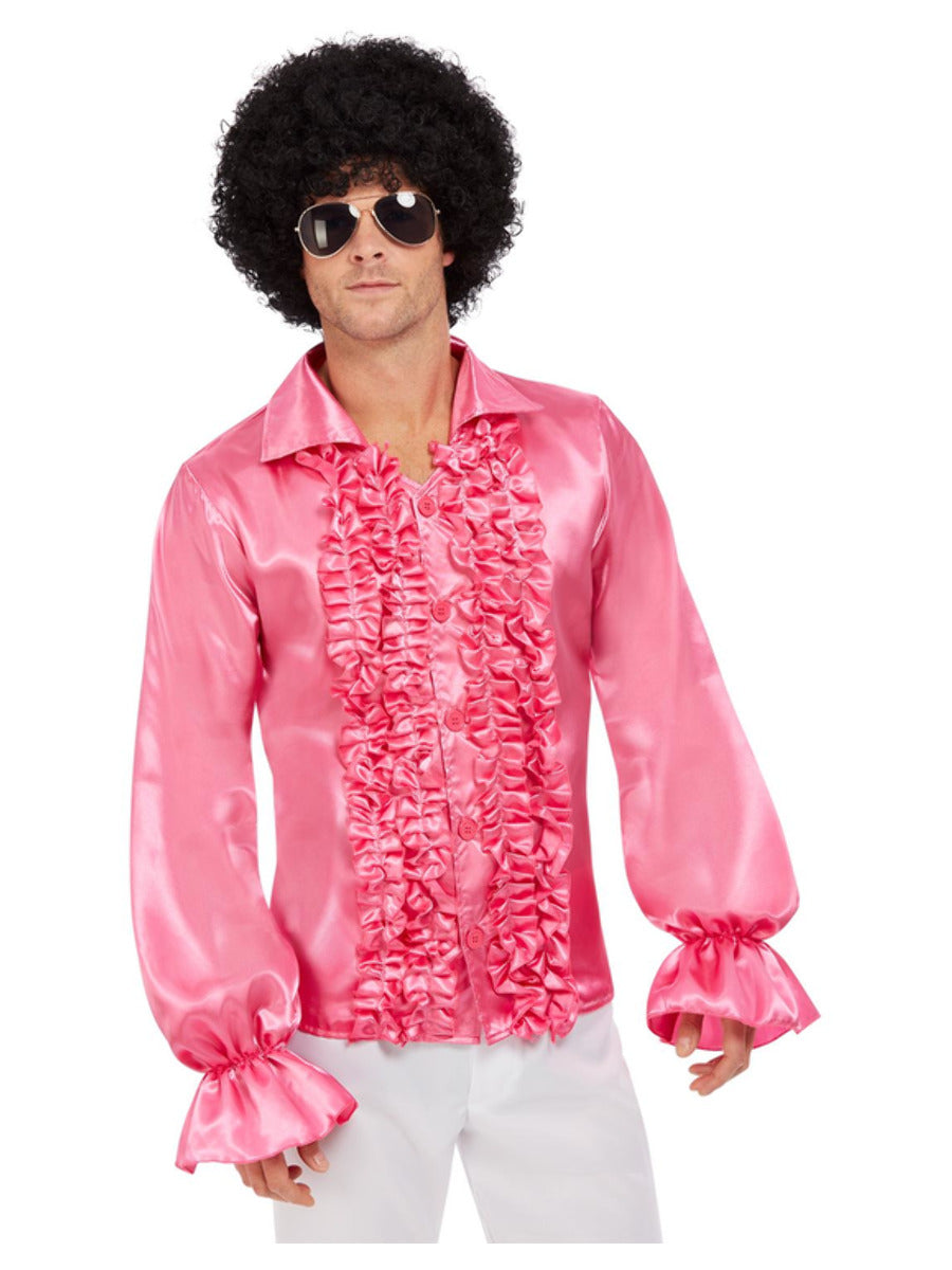 60's Ruffled Shirt, Hot Pink Wholesale - Smiffys Trade - Smiffys