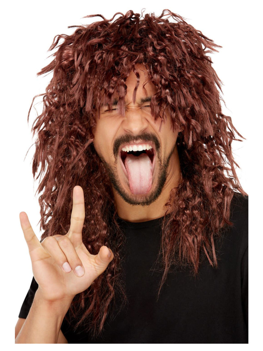 Hard Rocker Wig Brown Wholesale Smiffys Trade Smiffys Trade US